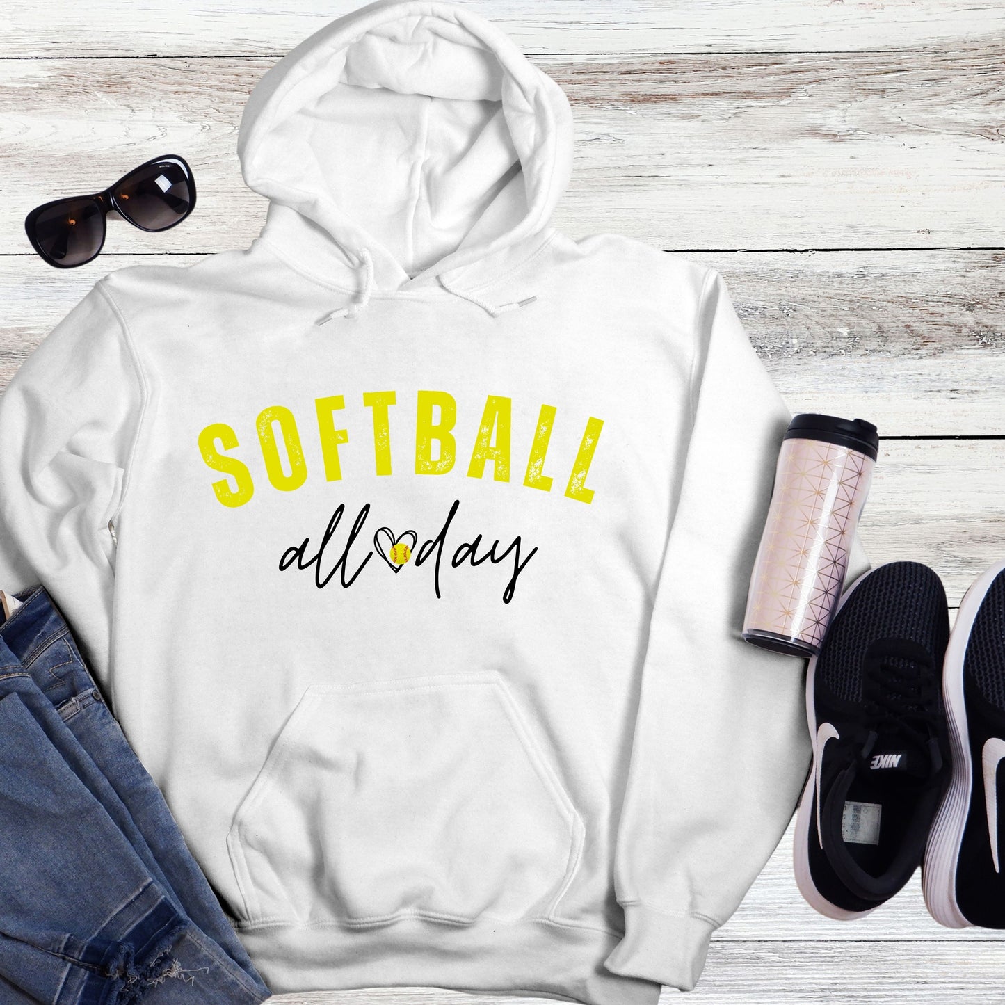 Softball All Day T-Shirt, Crewneck or Hoodie