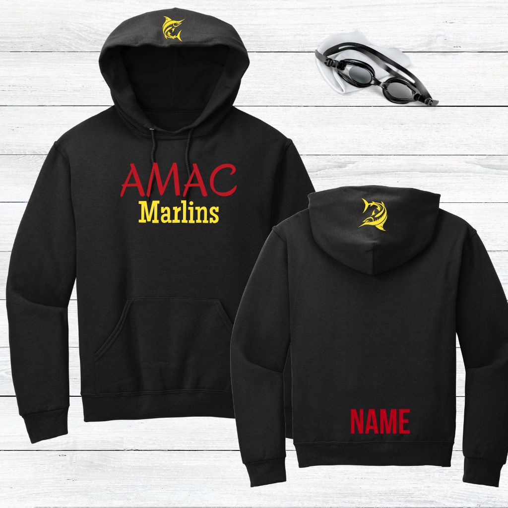 AMAC Marlins Swimming Crewneck or Hoodie