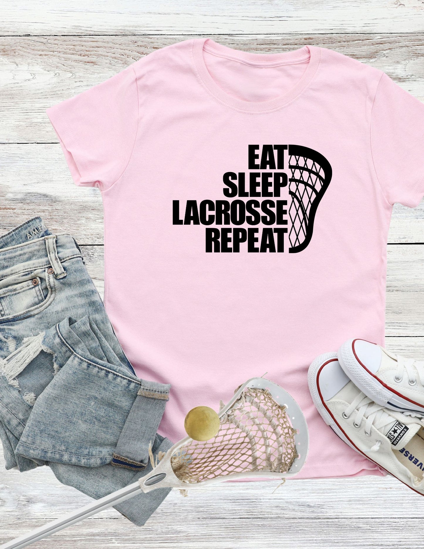 Eat Sleep Lacrosse Repeat T-Shirt