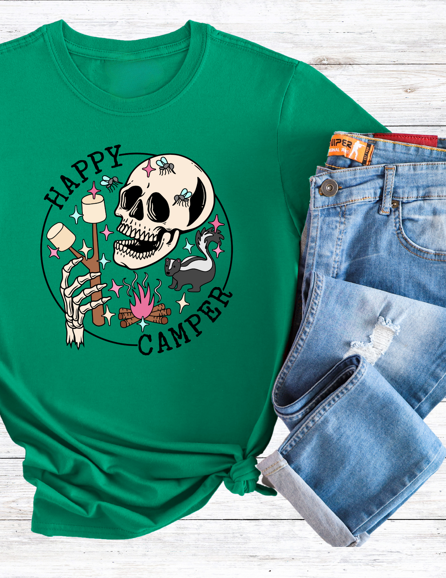 Skelly Happy Camper T-Shirt
