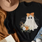 Lace Ghost (light orange bow) - Crewneck or Hoodie