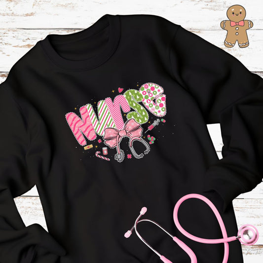 Christmas Nurse T-shirt, Crewneck or Hoodie