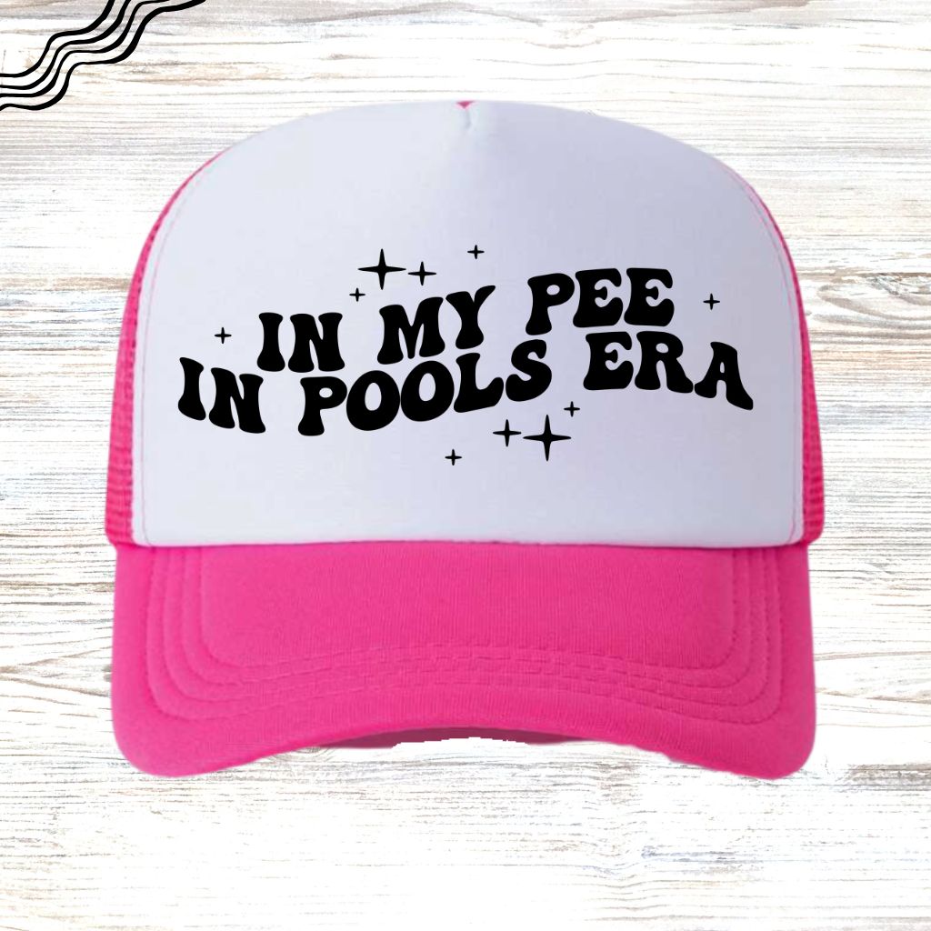 Swim Style Trucker Hats - White Foam Front with Coloured Back Mesh