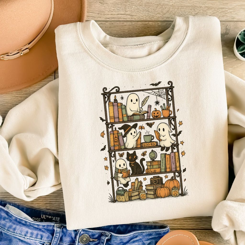 Book Shelf Ghosts - Crewneck or Hoodie