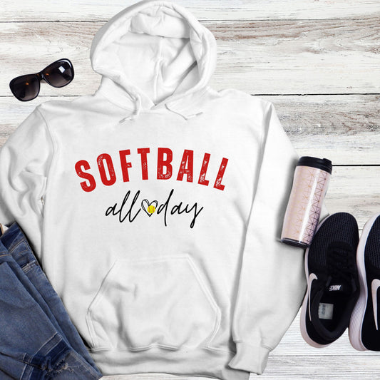 Softball All Day T-Shirt, Crewneck or Hoodie