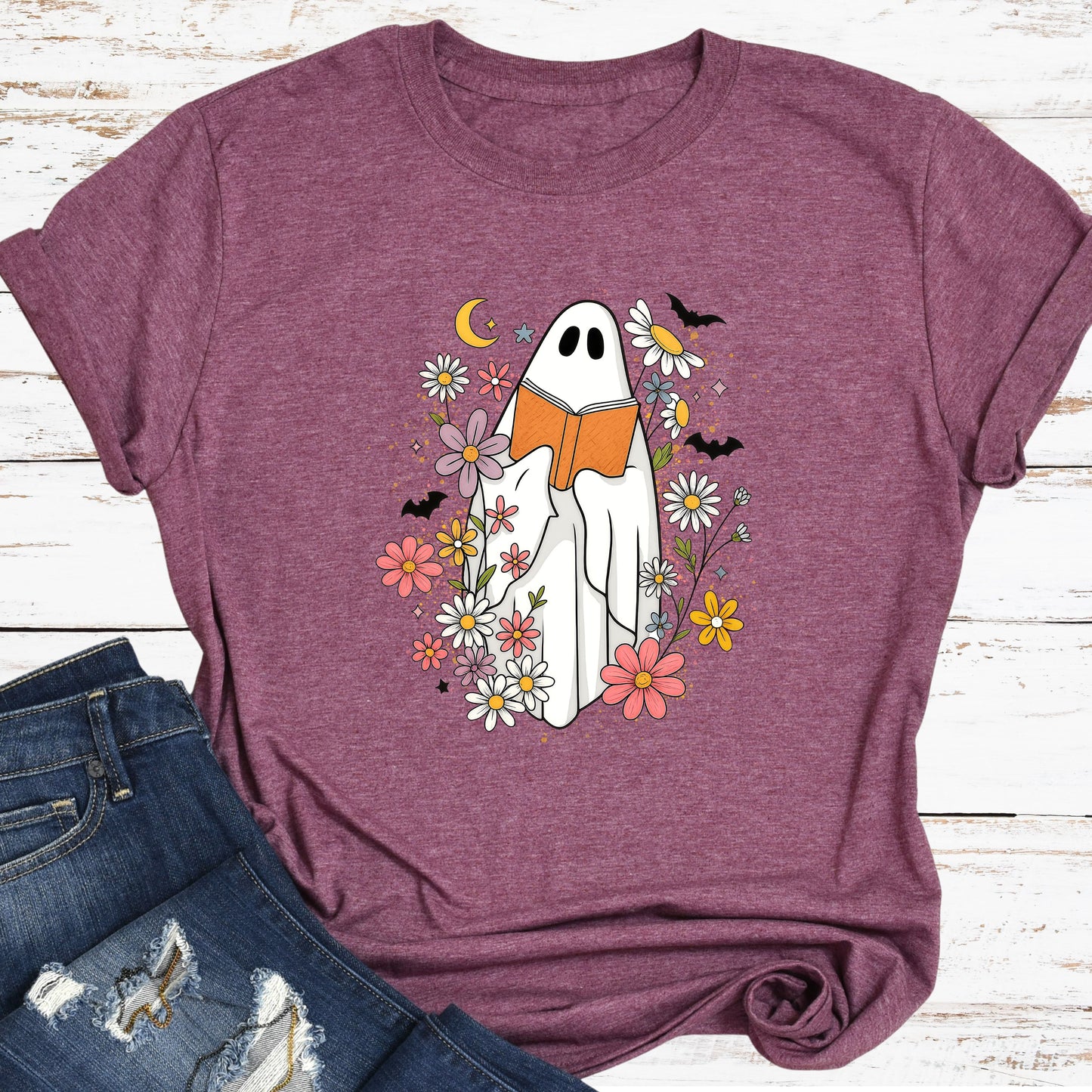 Book Reading Ghost T-shirt
