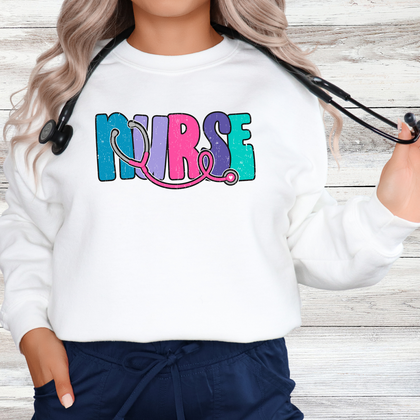 Bubble Nurse Crewneck or Hoodie