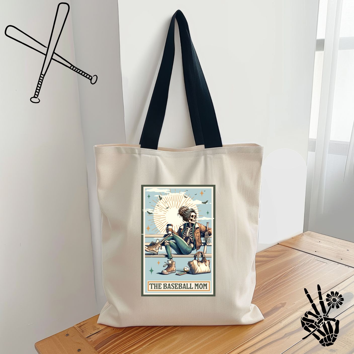 Skelly Sports Mom Tote Bags