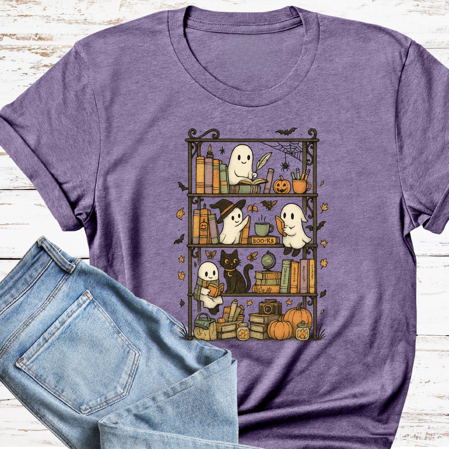 Book Shelf Ghost T-shirt