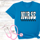 Retro Checkered Nurse T-Shirt