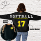 Softball or Baseball Mama Across Back Crewneck