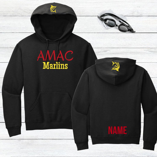 AMAC Marlins Swimming Crewneck or Hoodie