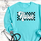 Checkered Nurse Crewneck or Hoodie