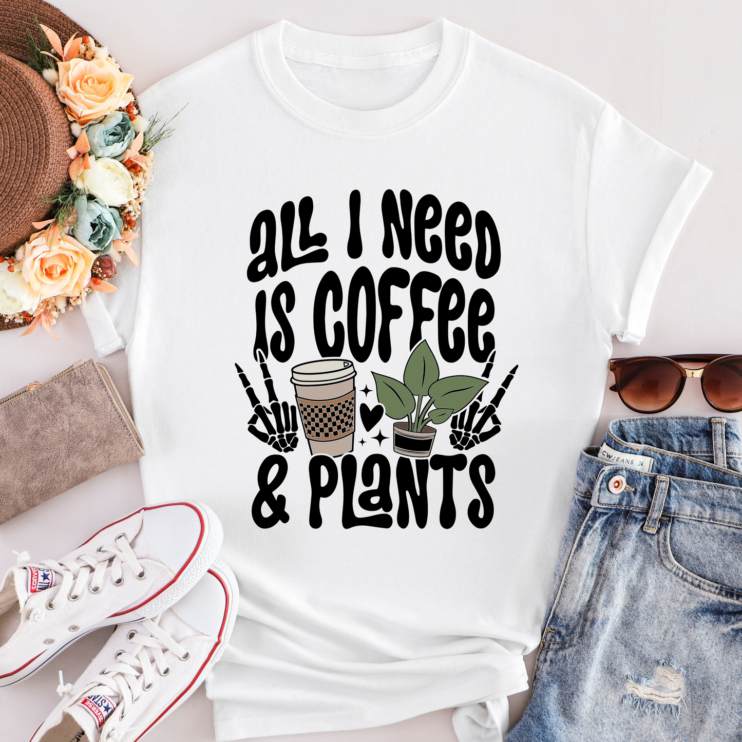 All I Need Is Coffee & Plants T-Shirt