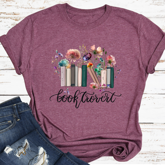 Booktrovert with Flowers