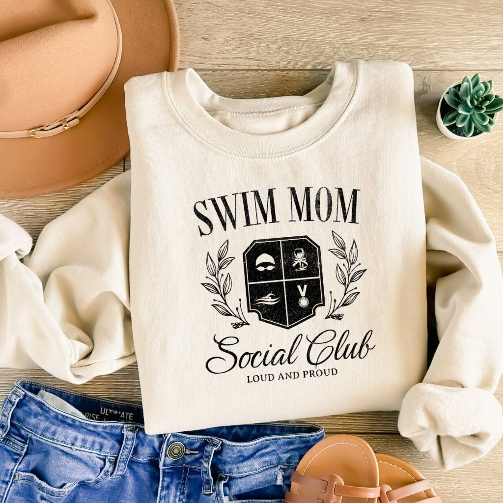 Swim Mom Social Club - Crewneck or Hoodie