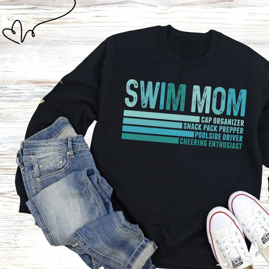 Swim Mom Multi Task - Crewneck or Hoodie