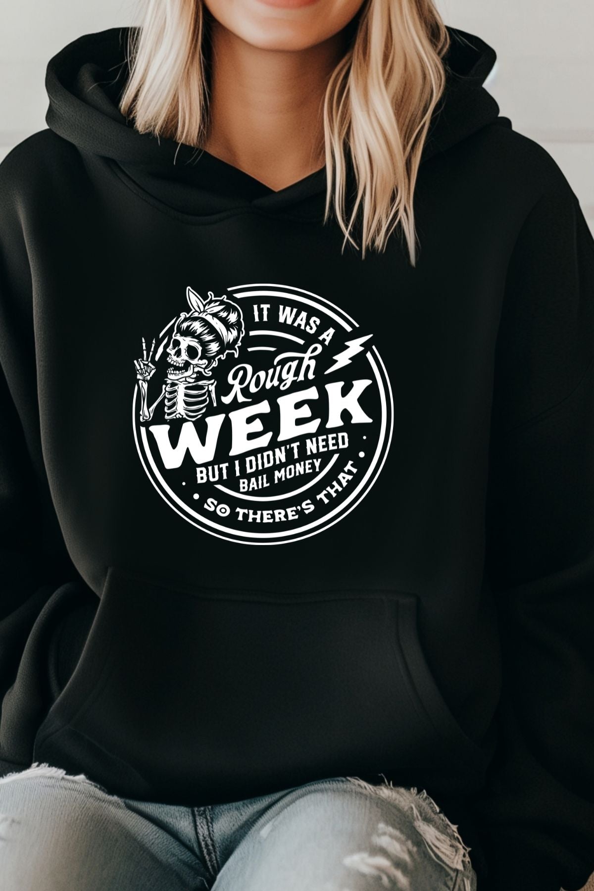It was a Rough Week - White Outline