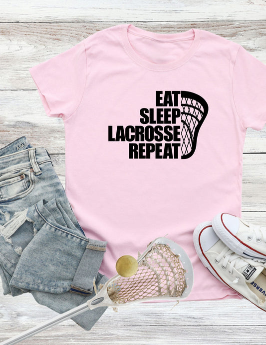 Eat Sleep Lacrosse Repeat T-Shirt