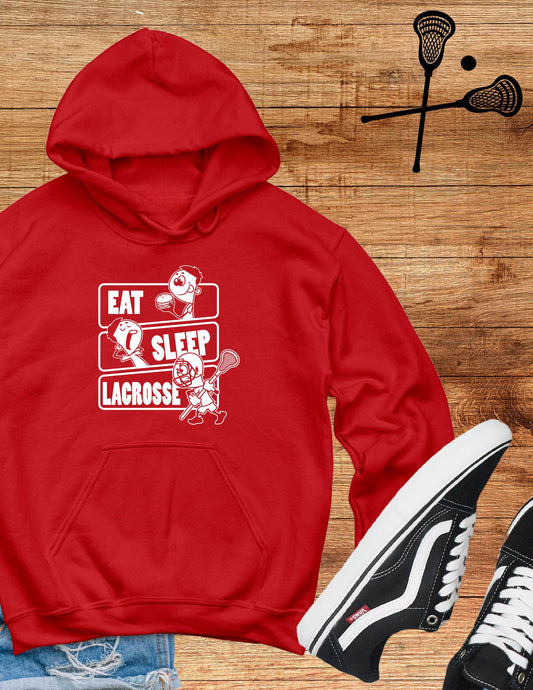 Youth - Eat Sleep Lacrosse Crewneck or Hoodie