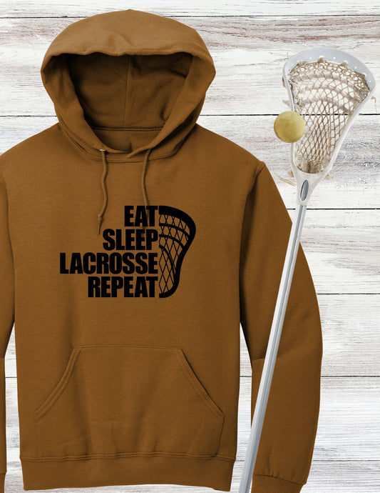 Adult - Eat Sleep Lacrosse Repeat Crewneck or Hoodie